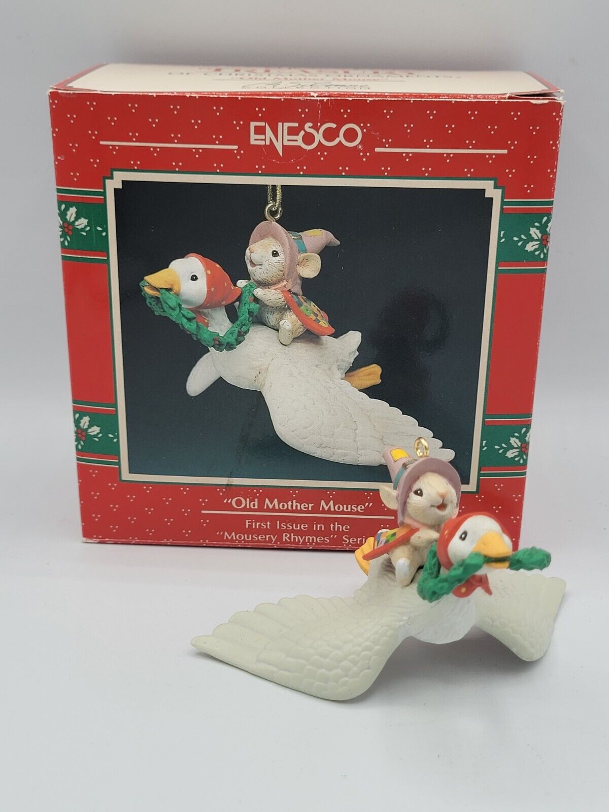 Enesco Christmas Ornament - Old Mother Goose - 1st in Series - 1990 - MIB