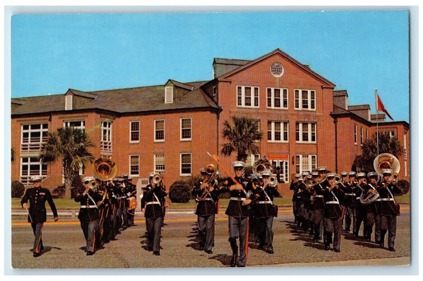 c1950\'s Marine Corps Recruit Depot Paris Island South Carolina SC Postcard