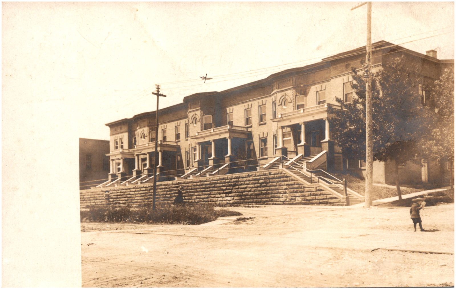 629 E 4th Street Apartment Building in Duluth Minnesota MN 1910s RPPC Postcard