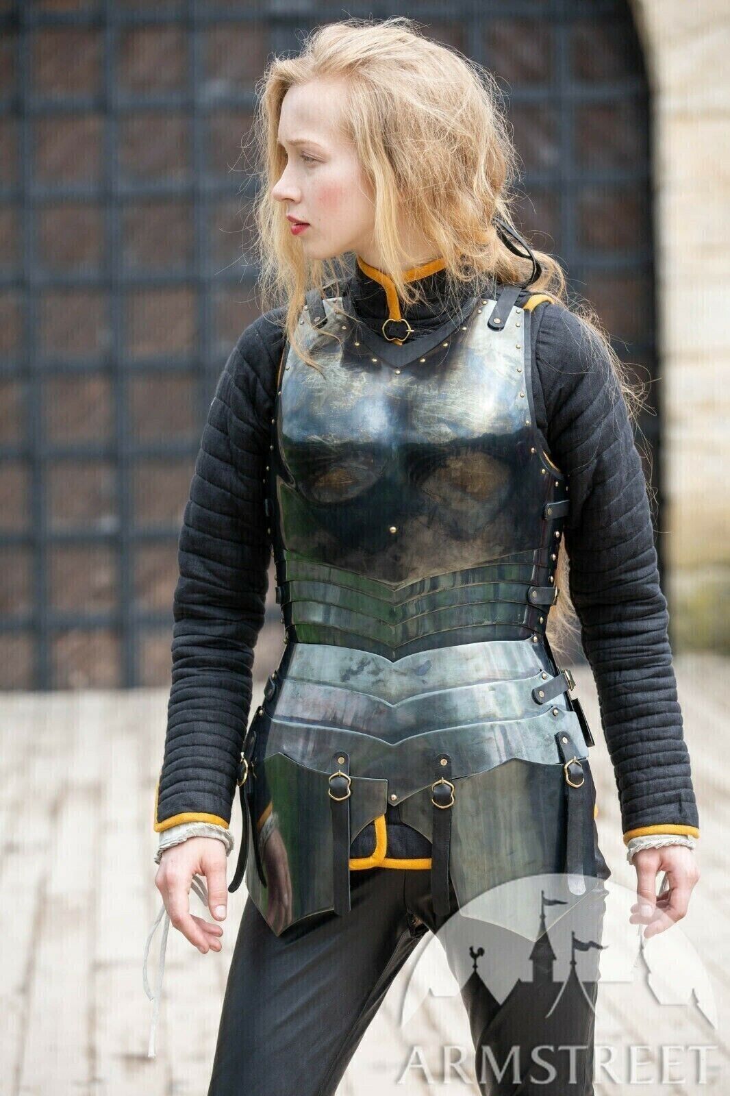Medieval Warrior Dark Star Female Cuirass Body Armor Breastplate AT5.