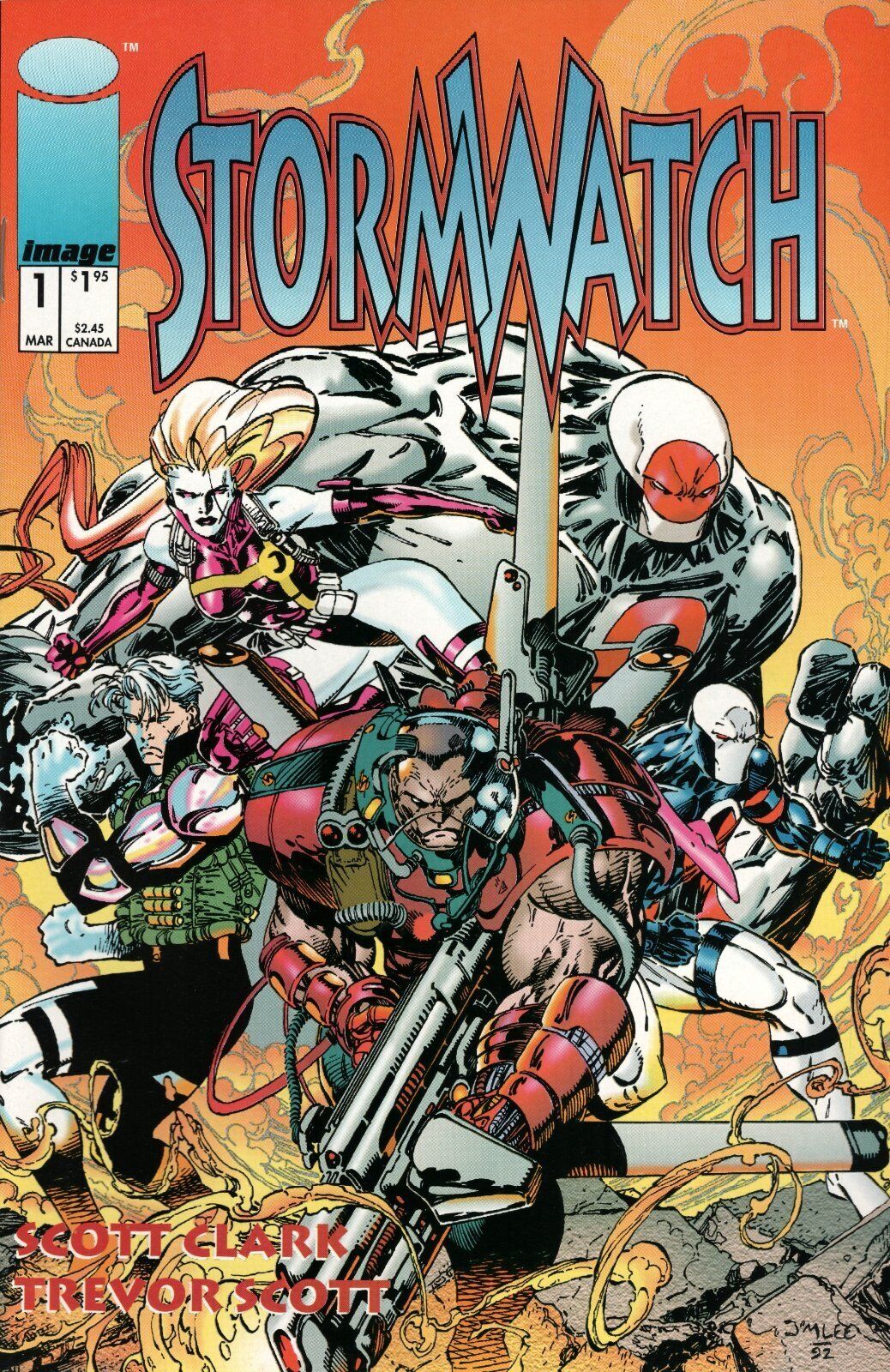 Stormwatch #1 Direct Edition Cover (1993-1997) Image Comics