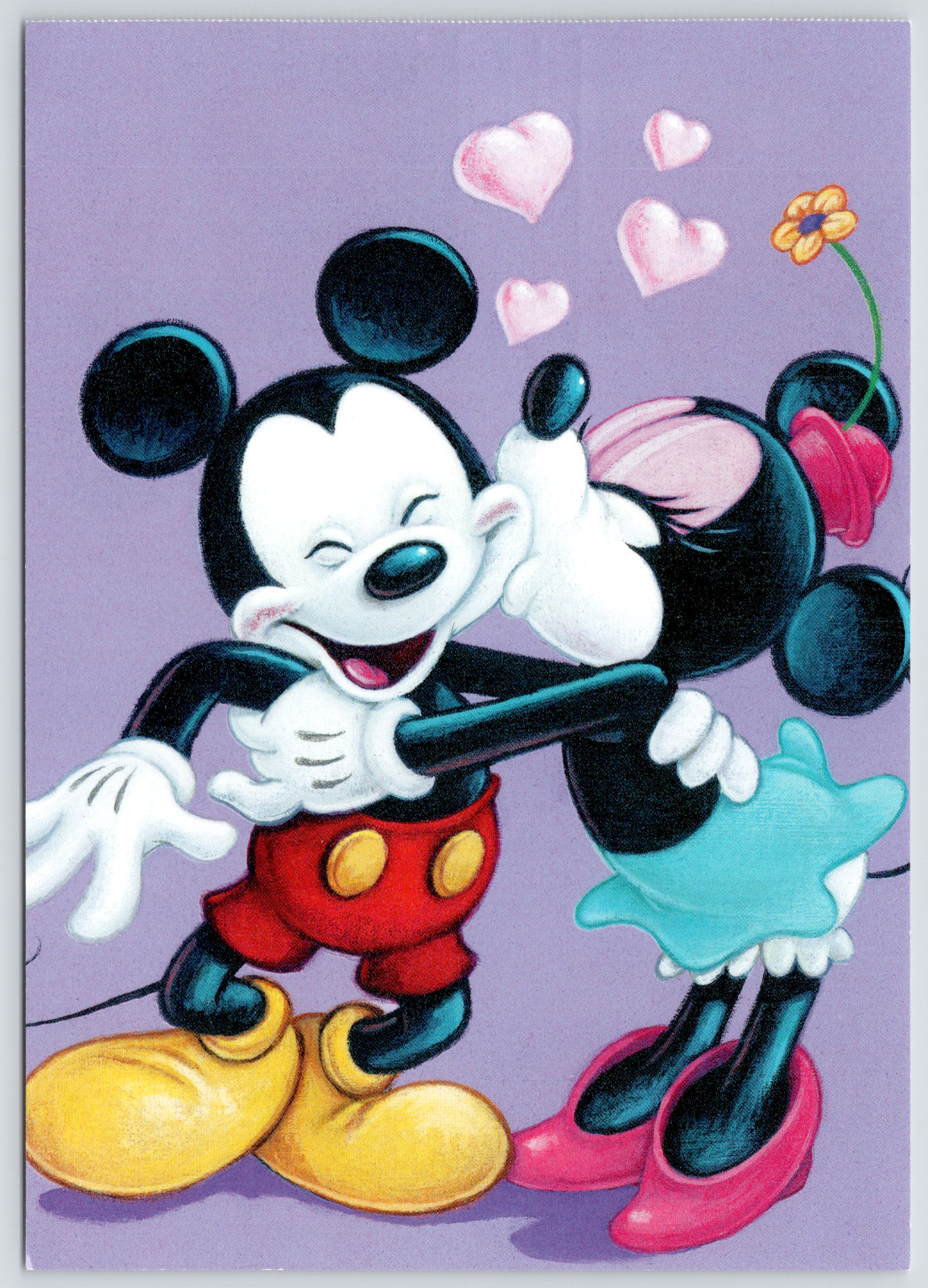 Postcard First Day Issue 04/21/2006 Mickey & Minnie Mouse Disney Mint Condition
