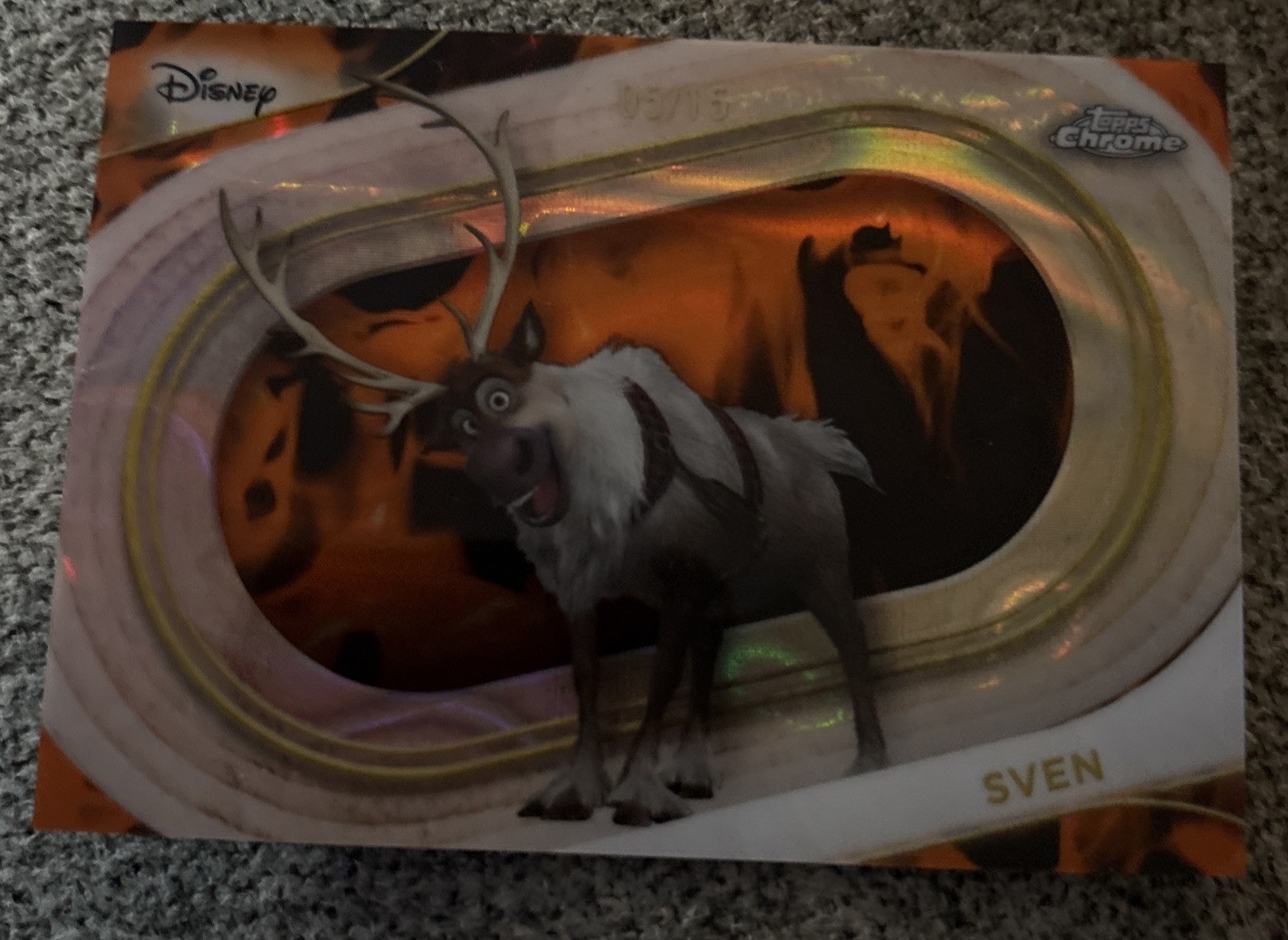🔥2025 Topps Chrome Disney 🔥SCORCHED🔥Frozen’s SVEN Refractor /15🔥
