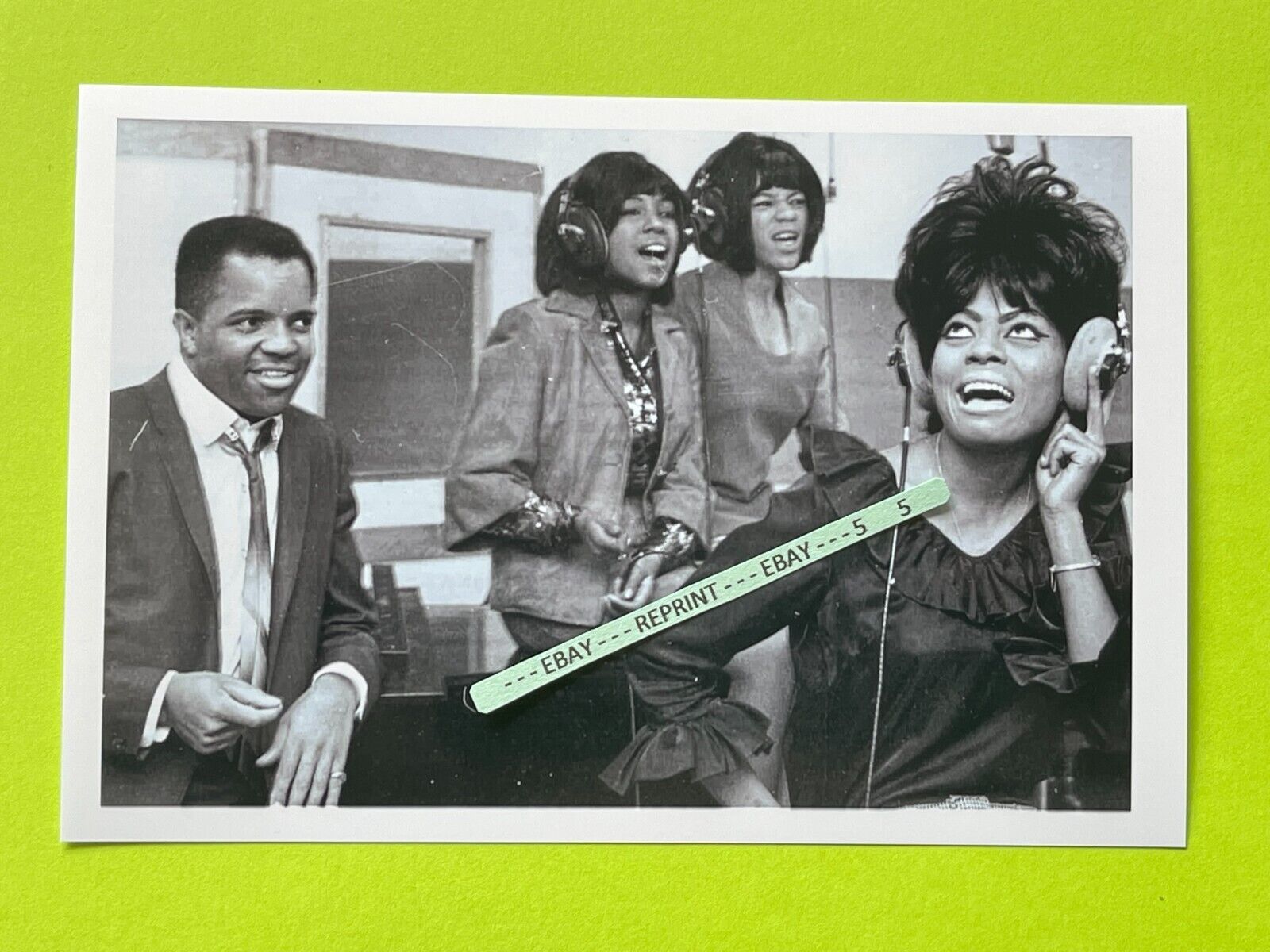 Found Photo of MOTOWN Singer Diana Ross and the Supremes with Barry Gordy