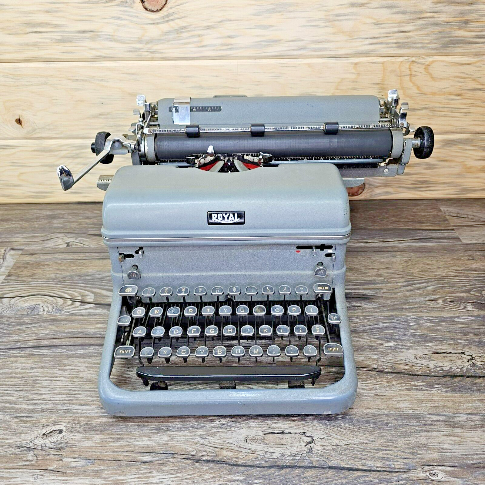 Vintage 1951 Royal KMG Desktop Typewriter with Ribbon Tested Works As It Should