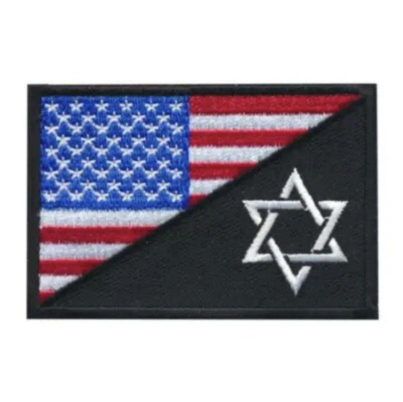 Israeli & American National Flag Patch (Hook & Loop)