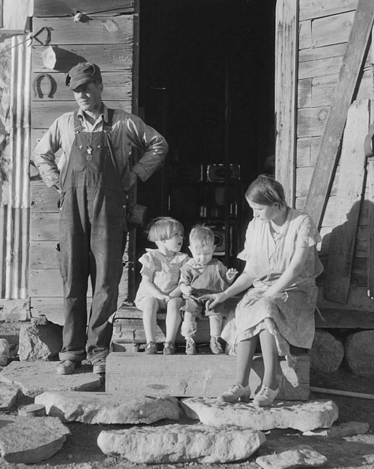 1937 DEPRESSION ERA FAMILY Williams County, North Dakota  8.5X11 Photo