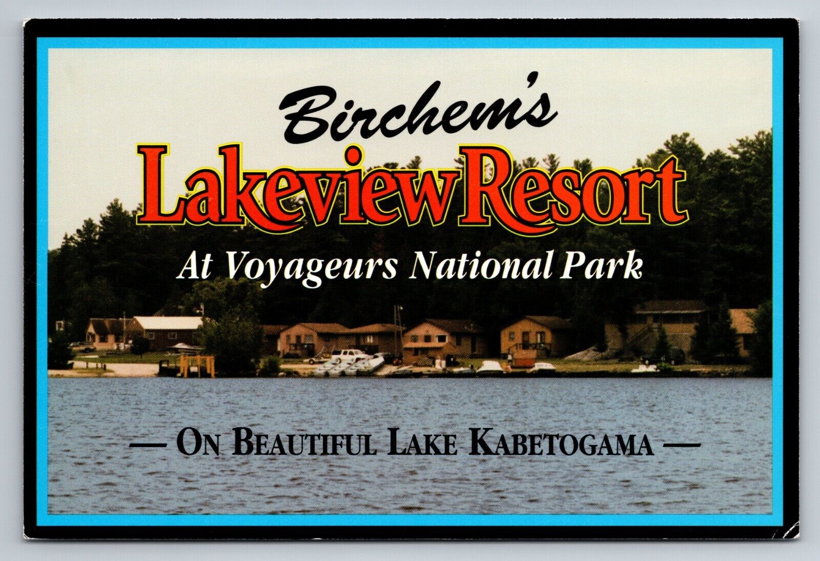 Birchem\'s Lakeview Resort Lake Kabetogama Minnesota Vintage Unposted Postcard