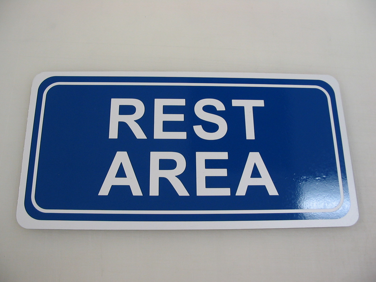 REST AREA Metal Sign Highway Vintage Car Shop Garage Pumping Gas Service Station REST AREA Metal Sign Highway Vintage Car Shop Garage Pumping Gas Service Station