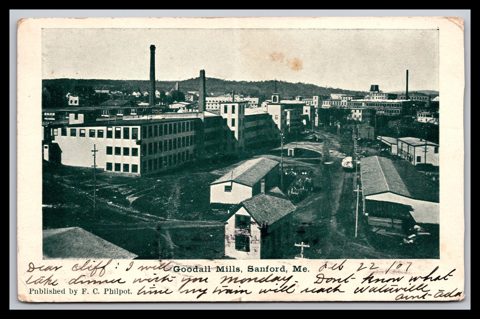 Post Card - Goodall Mills, Sanford, Maine Post Card - Goodall Mills, Sanford, Maine