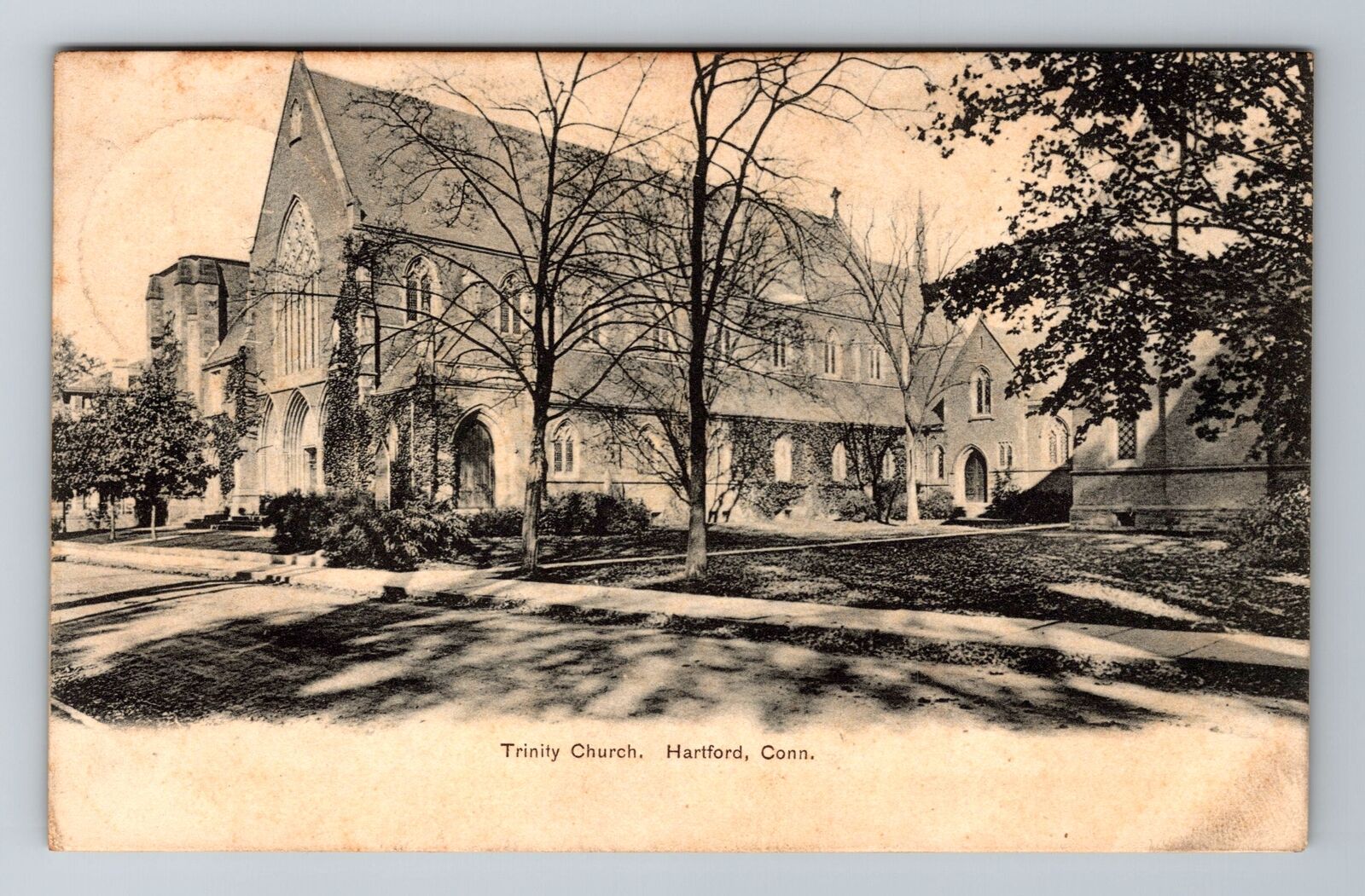 Hartford CT-Connecticut, Trinity Church, Religion, Antique, Vintage Postcard