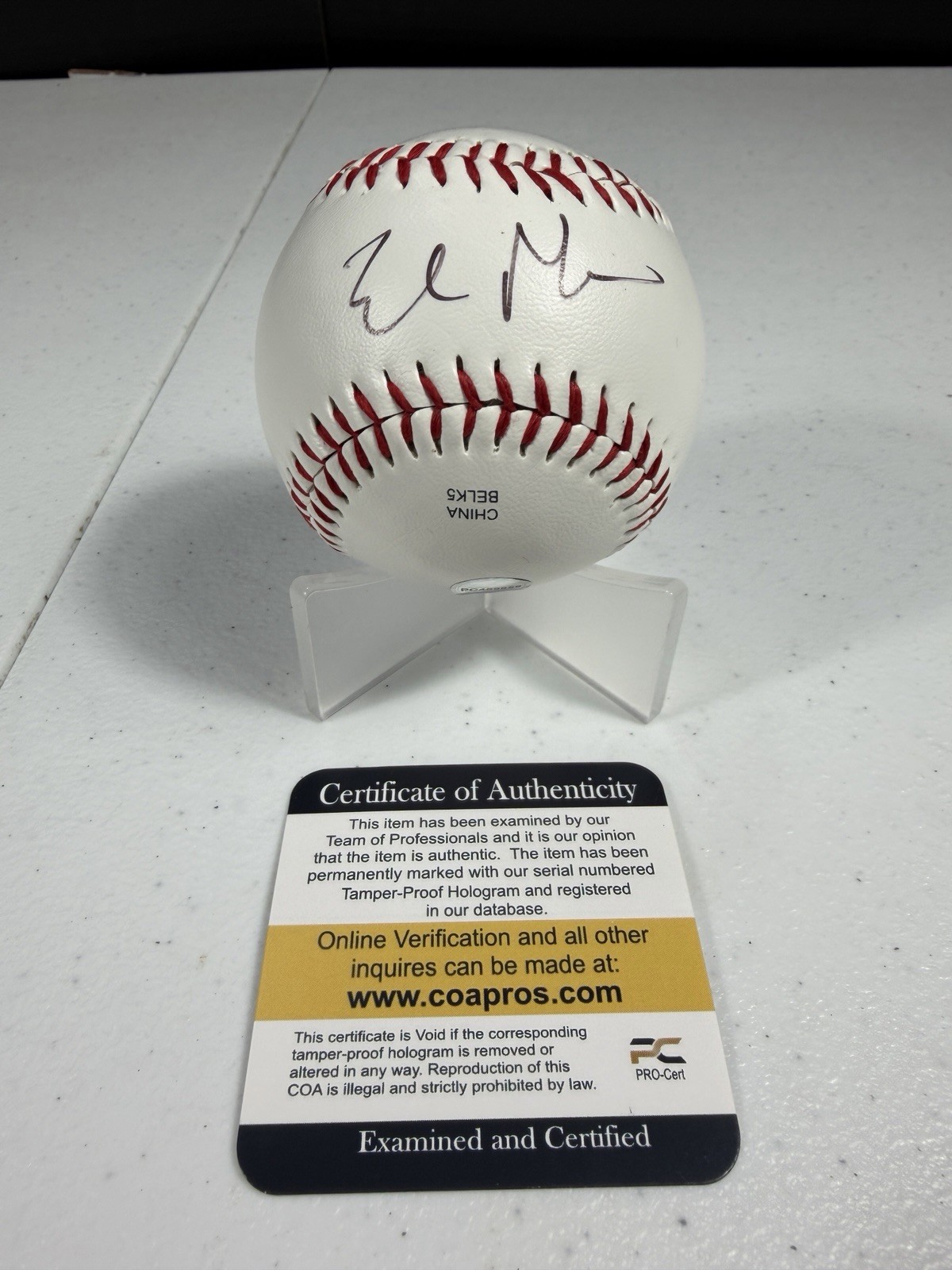 Elon Musk Signed Rawlings OLB3 Baseball Tesla SpaceX Auto COA Pros PC489659