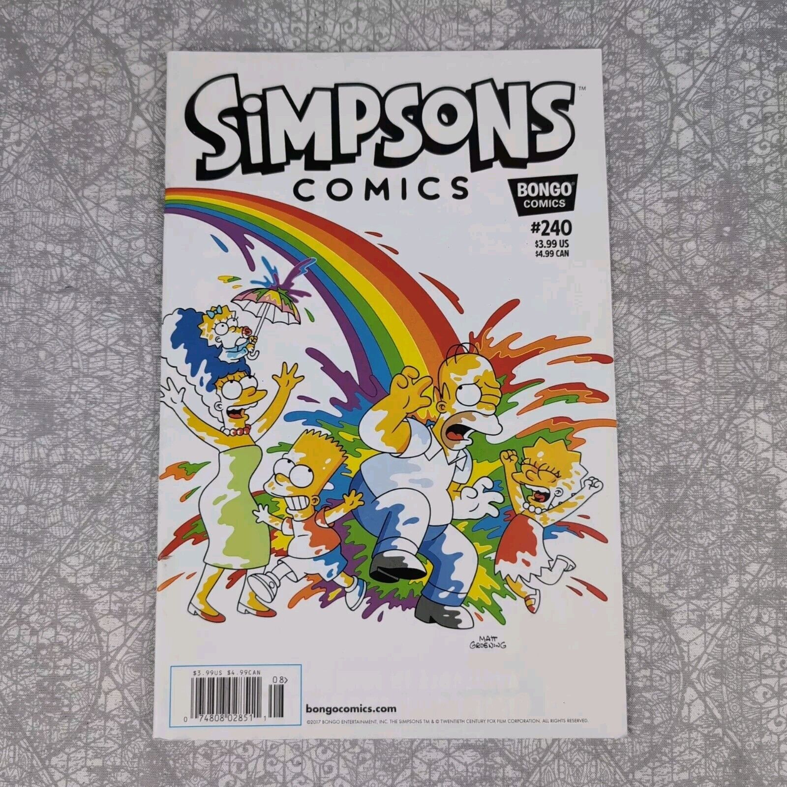 Simpsons Comics #240 NEWSSTAND 2017 Bongo Comics Low Print Run Rare Rainbow NM
