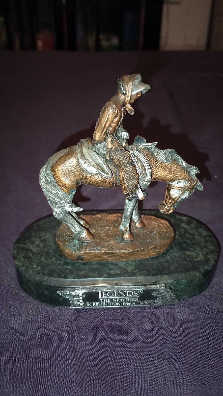 Legends The Norther Frederic Remington Bronze Statue Horse And  Rider 1991