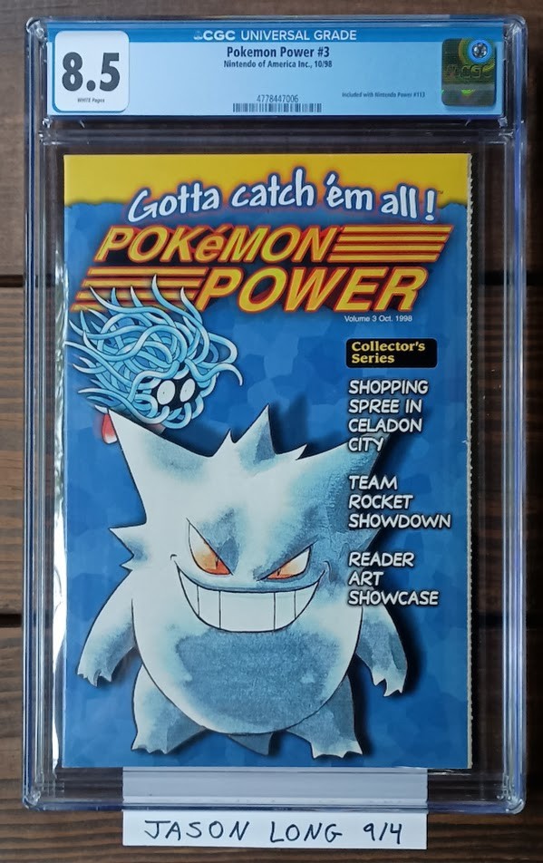 Pokemon Power Magazine #3 - CGC 8.5 - Nintendo Power - Pikachu Comic - not PSA