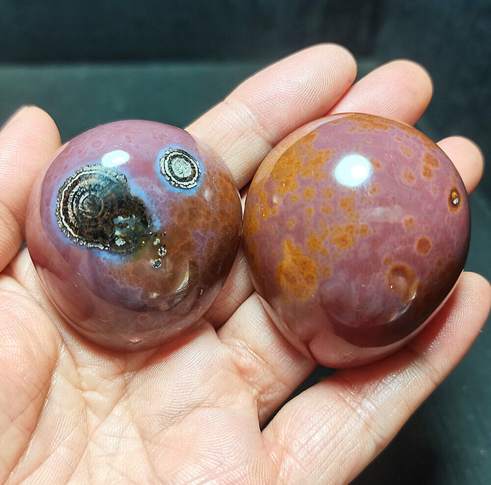 Rare 110G A Pair Natural Inner Mongolia Gobi Eye Agate Geode Collection  WYY2574