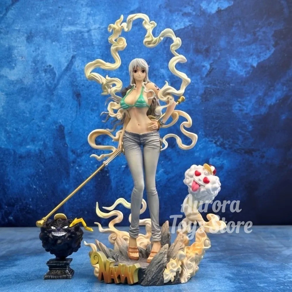 30CM One Piece Nika Nami PVC Anime Figure Collectible Statue Model Toy Gift