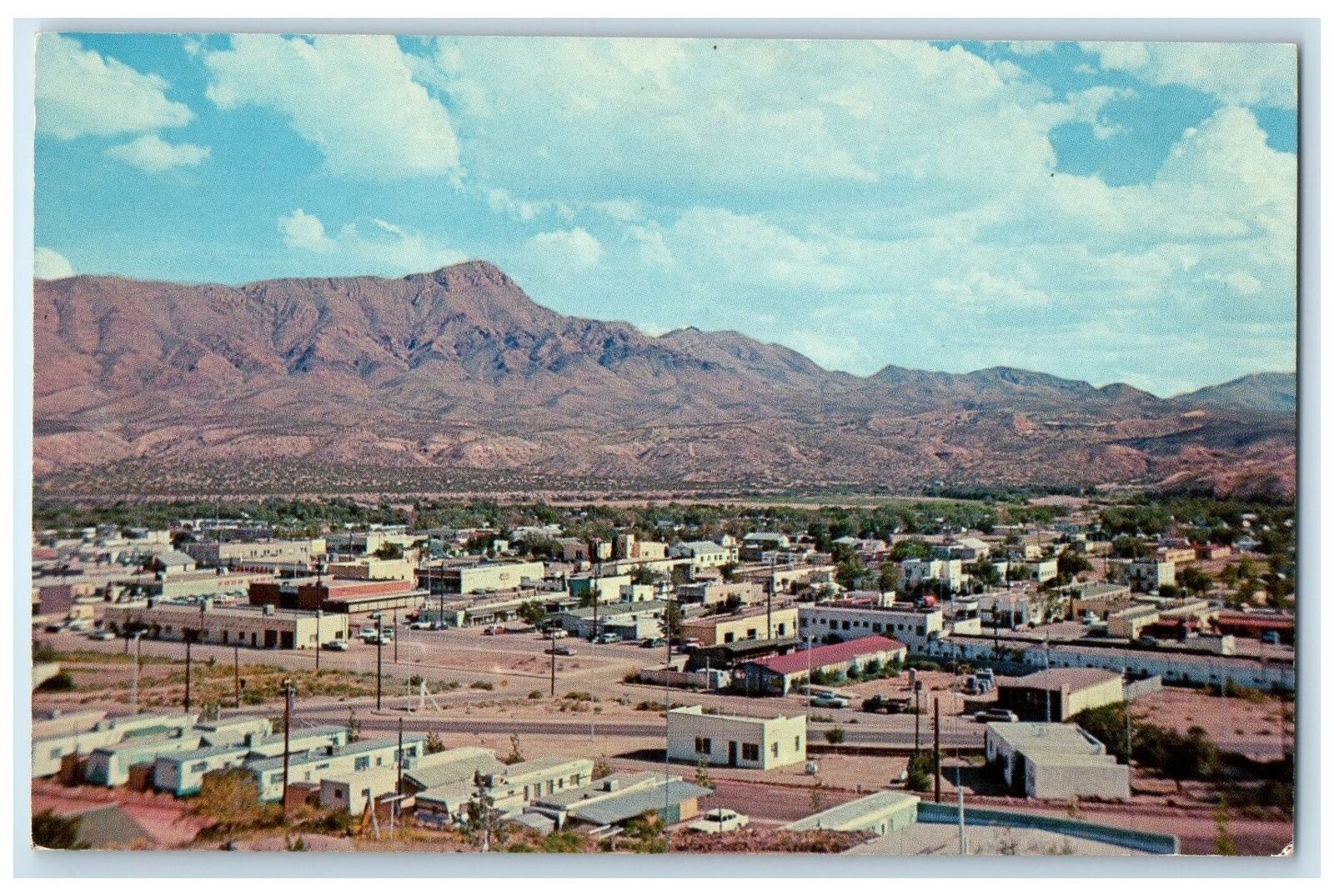 c1950's Overlooking City Buildings Truth Or Consequences New Mexico NM Postcard