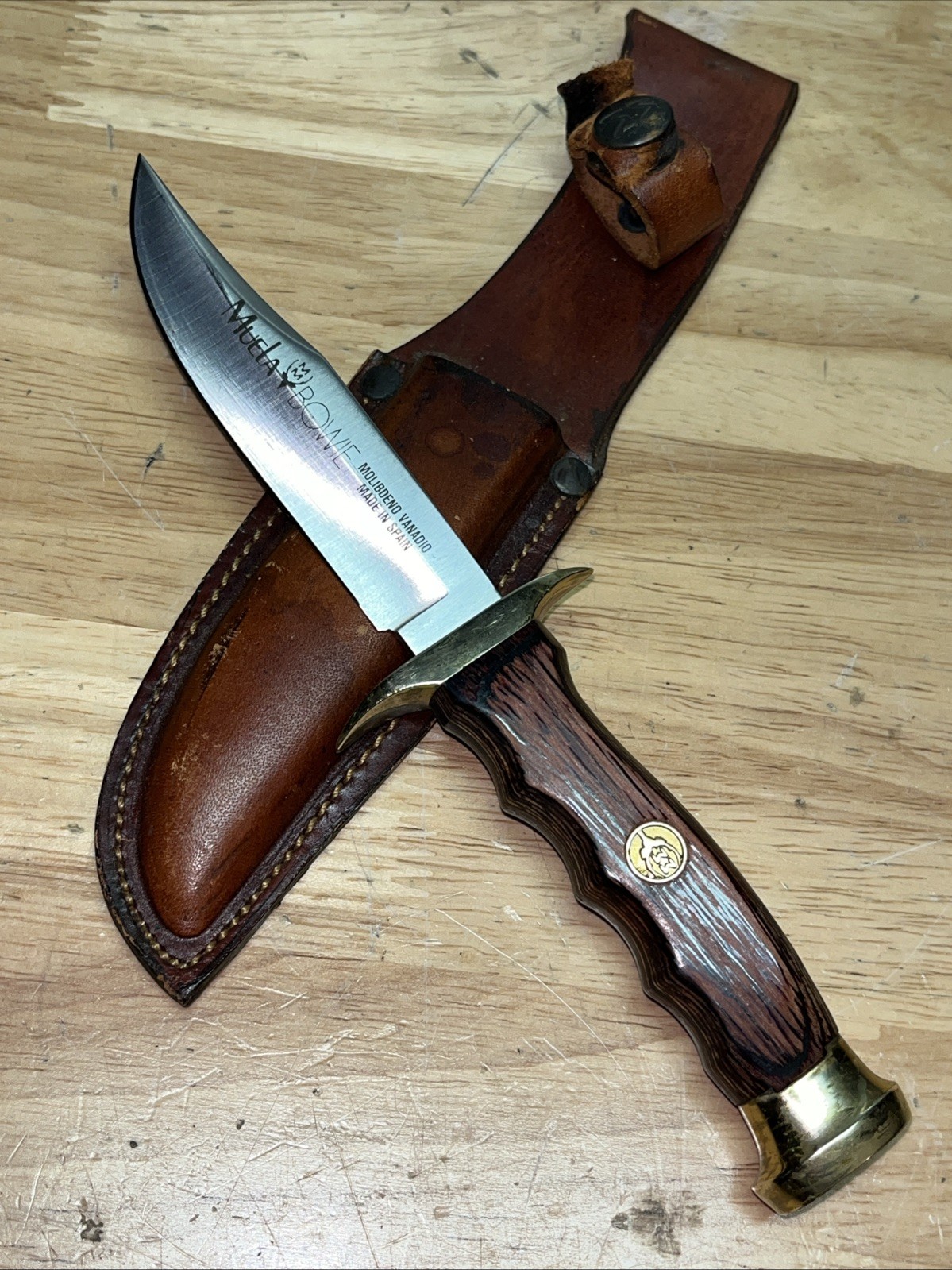 Muela Bowie Knife 7.5” Fixed Blade W/Sheath - 4” Blade- 440 Stainless - SHARP Muela Bowie Knife 7.5” Fixed Blade W/Sheath - 4” Blade- 440 Stainless - SHARP
