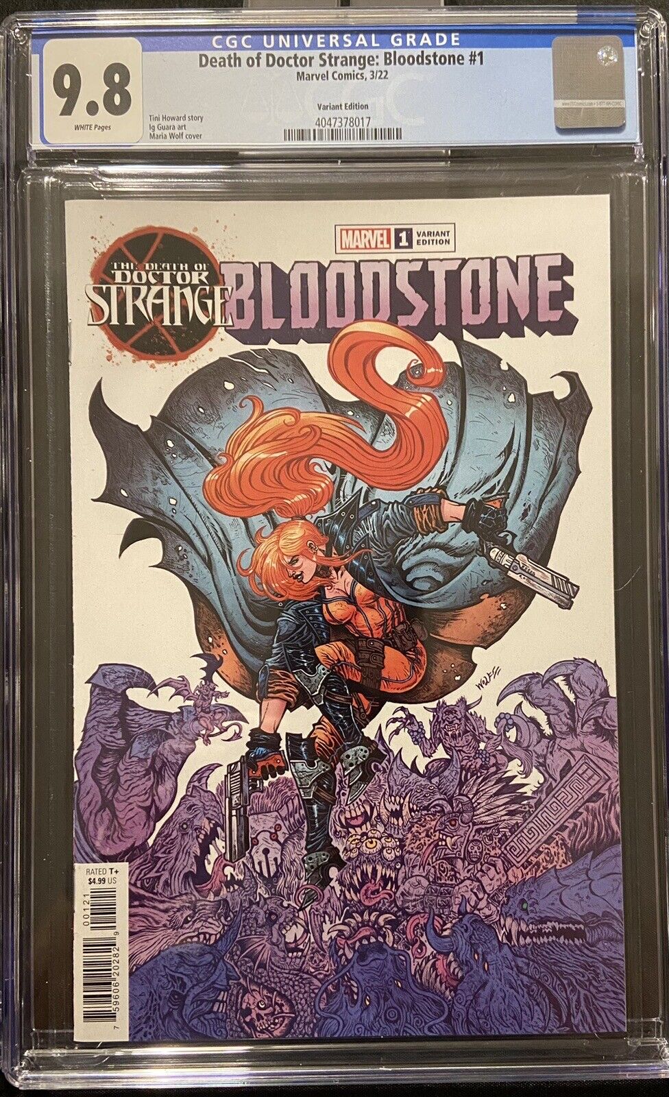 Death of Doctor Strange Bloodstone #1 Wolf Variant CGC 9.8 NM/M gem Wow 1st Lyra