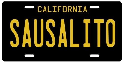 SAUSALITO California Metal CA License Plate 