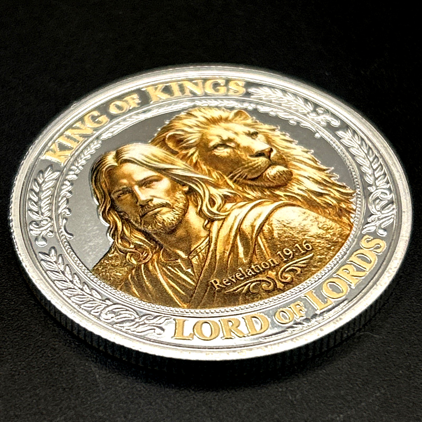 Christian - Religious *Jesus King of Kings Rev. 19:16* ENGRAVED Coin Medal
