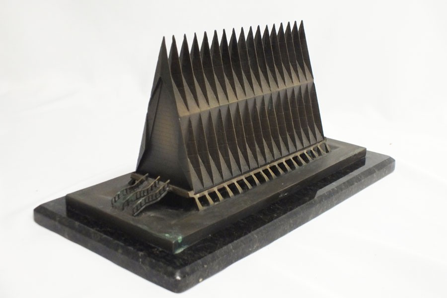 Vtg USAF AIR FORCE ACADEMY CADET CHAPEL Bronze Architectural Model Colarik 14 Vtg USAF AIR FORCE ACADEMY CADET CHAPEL Bronze Architectural Model Colarik 14