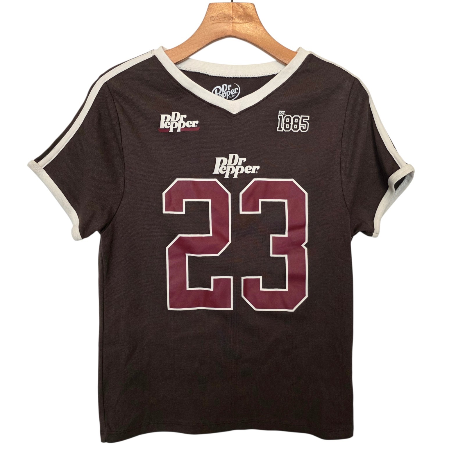 Dr Pepper #23 Team Jersey Style Shirt Juniors L Promotional Rare NWOT Dr Pepper #23 Team Jersey Style Shirt Juniors L Promotional Rare NWOT