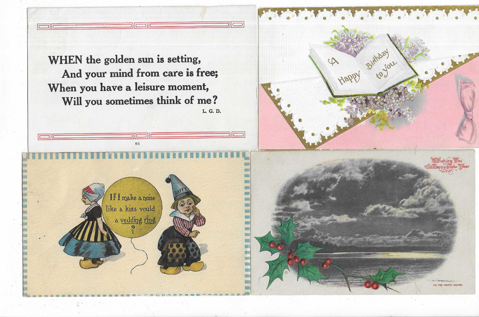 Lot of 1,000 Standard Size Postcards  Greetings Holidays Rally Day Romance Comic