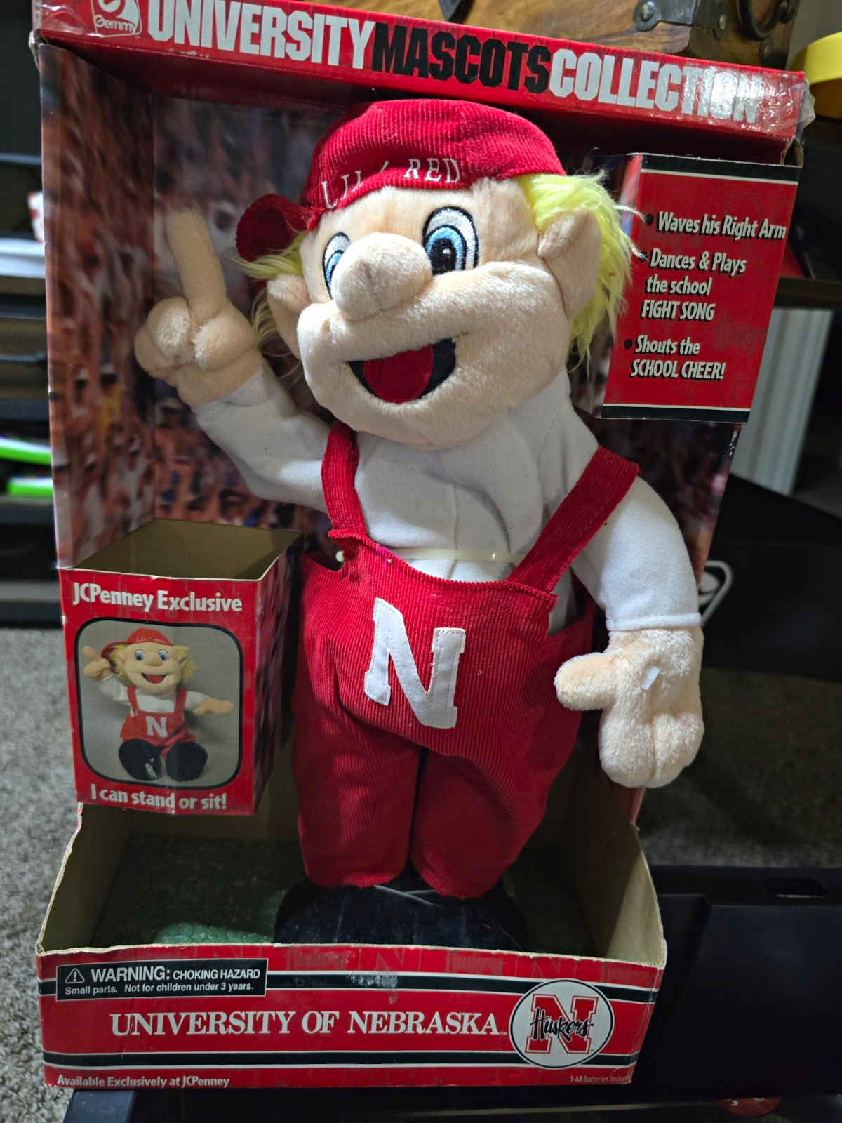 University of Nebraska Husker Lil Red Plush in Box JCPenney Exclusive