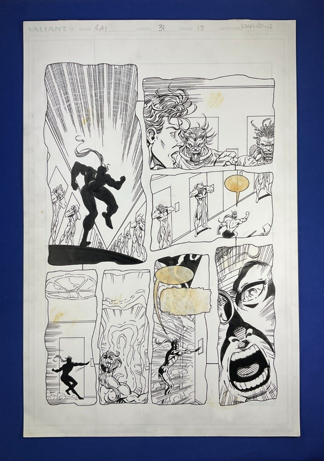 RAI #31 page 13 Valiant Comics 1995 Nanite Nightmare Original Art by John Royle