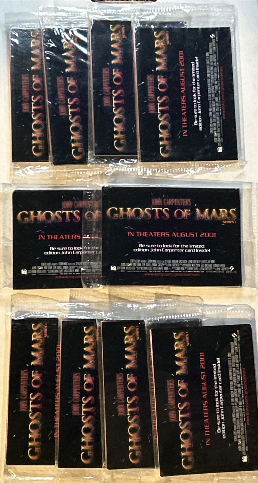 2001 Series 1 Ghost Of Mars- 10 Packs