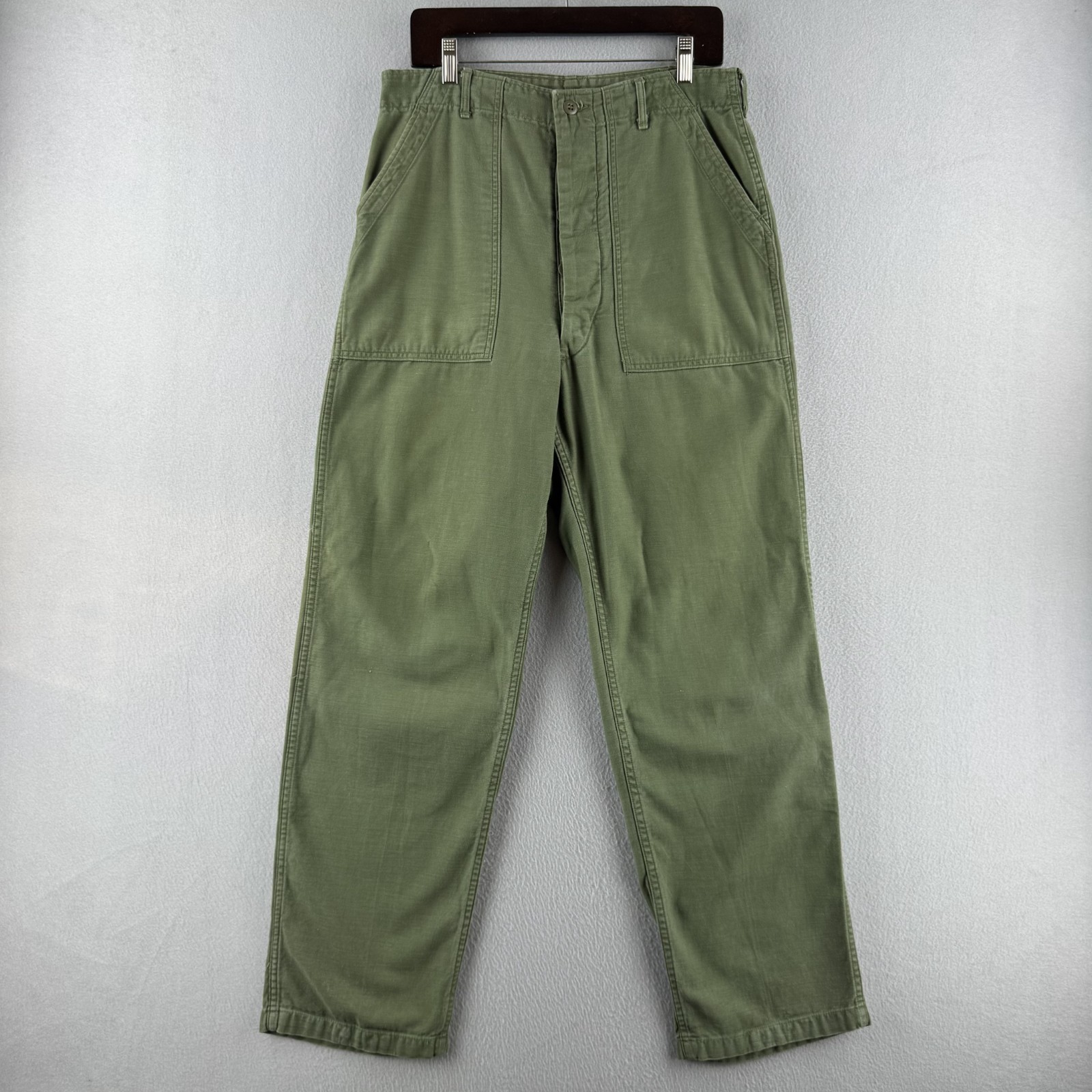Vintage Vietnam War OG 107 Pants Sz 34x33 (Fits 32x31) Baker 60s Sateen Fatigue Vintage Vietnam War OG 107 Pants Sz 34x33 (Fits 32x31) Baker 60s Sateen Fatigue