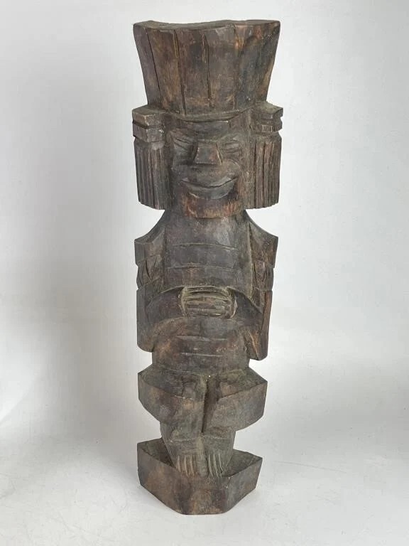 Mayan Aztec Totem Pole Figurine 14\