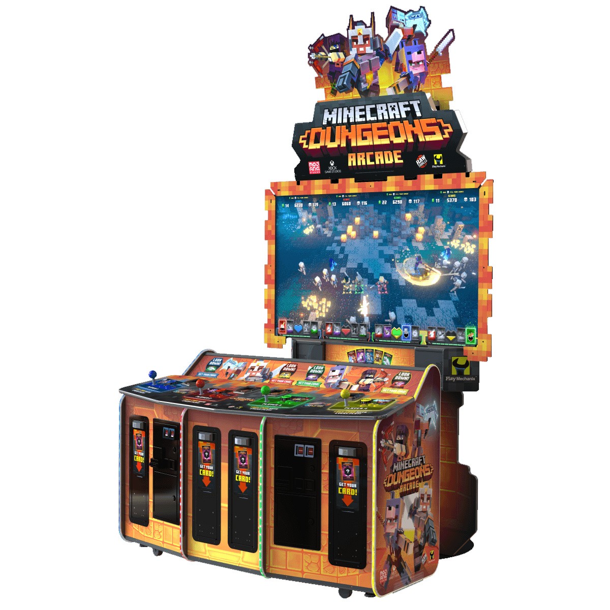 Raw Thrills Minecraft Dungeons Arcade - 4 Player