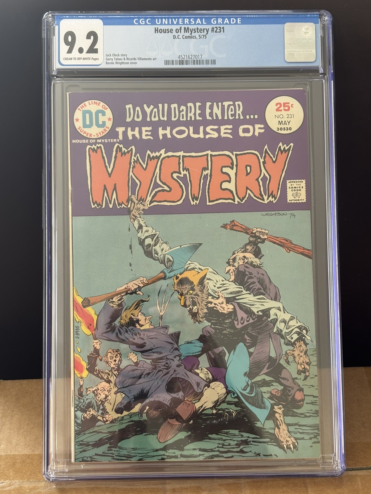  - House of Mystery #231 (1975) - CGC 9.2. WHITE - Classic Wrightson cover