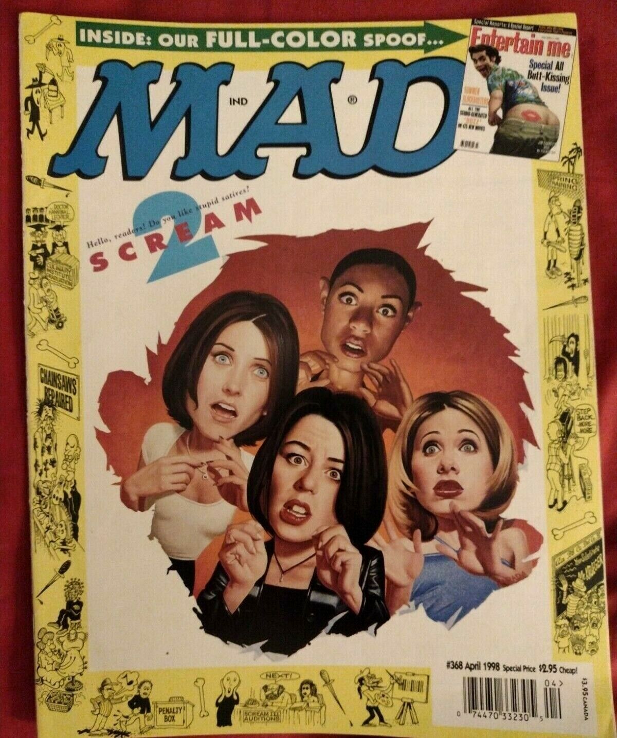 MAD MAGAZINE #368 Scream 2 Cover, Latrell Sprewell, Entertain Me Insert   BAGGED