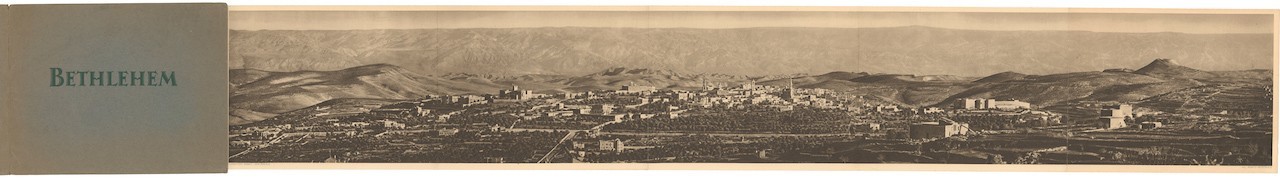 c. 1920 Panoramic Photograph of Bethlehem, Biblical, Holy Land, 38 x 6 in. c. 1920 Panoramic Photograph of Bethlehem, Biblical, Holy Land, 38 x 6 in.