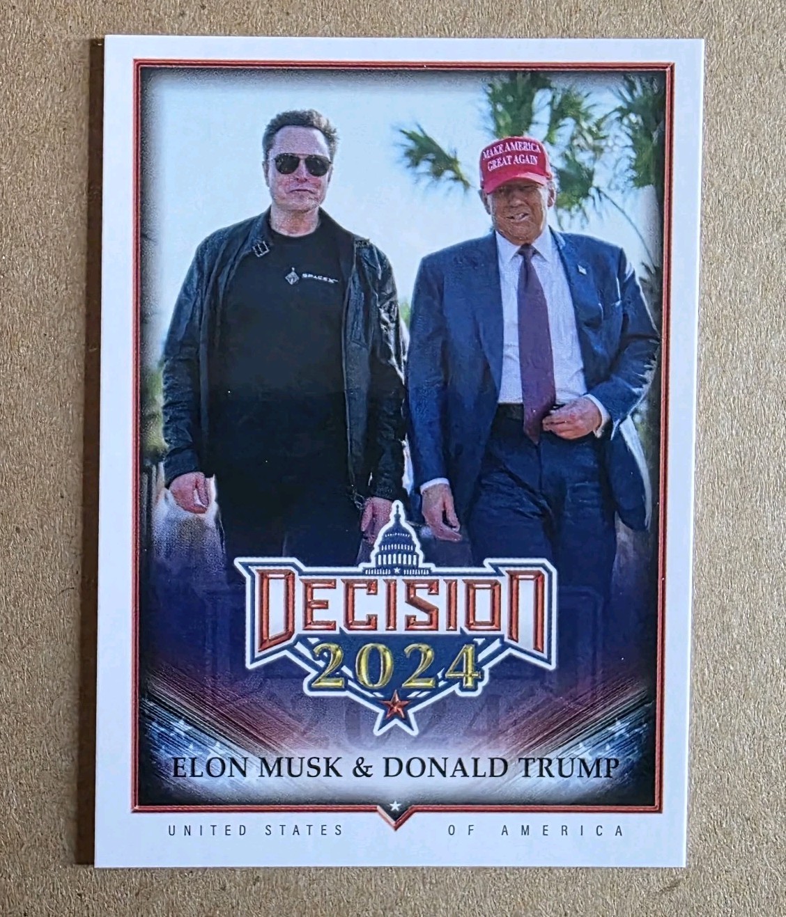 Decision 2024 Update Elon Musk & Donald Trump #222 Base Card Decision 2024 Update Elon Musk & Donald Trump #222 Base Card