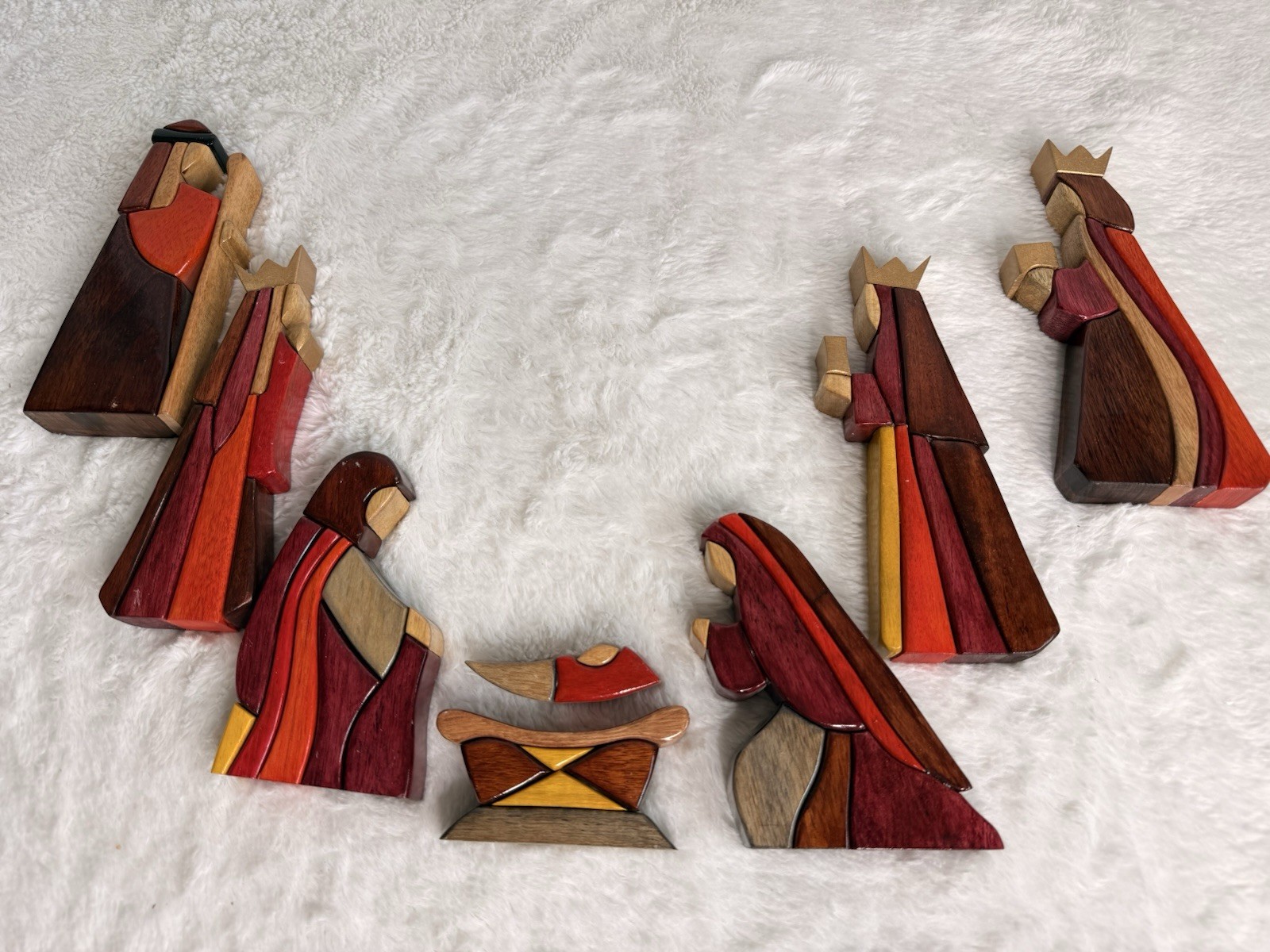 Novica Folk Art Set Handmade Hand painted Wood Nativity Scene Set 8 Pcs Novica Folk Art Set Handmade Hand painted Wood Nativity Scene Set 8 Pcs