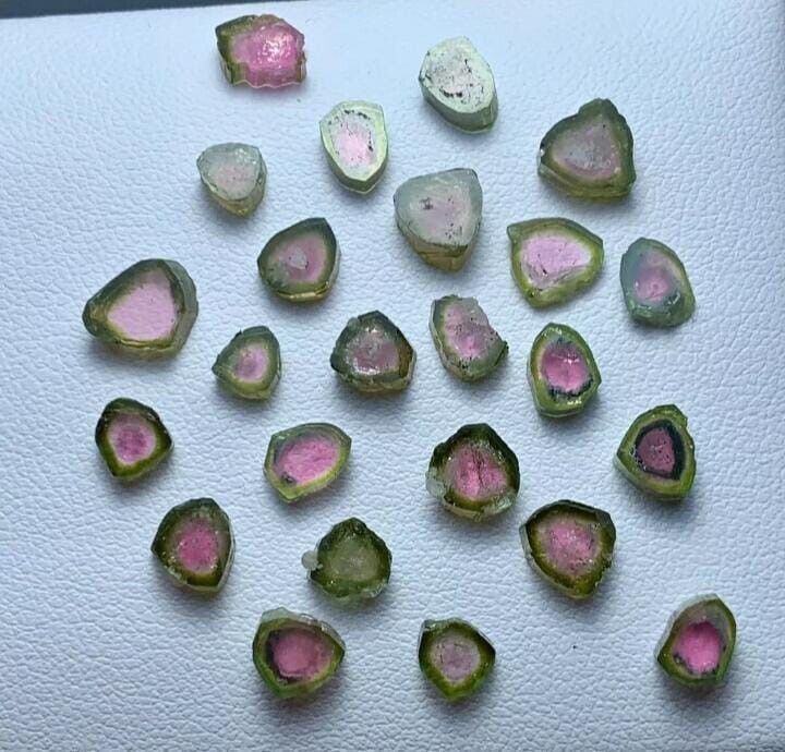 20.50 Cts Beautiful water Melons slices Tourmaline Crystals lot from Afghanistan