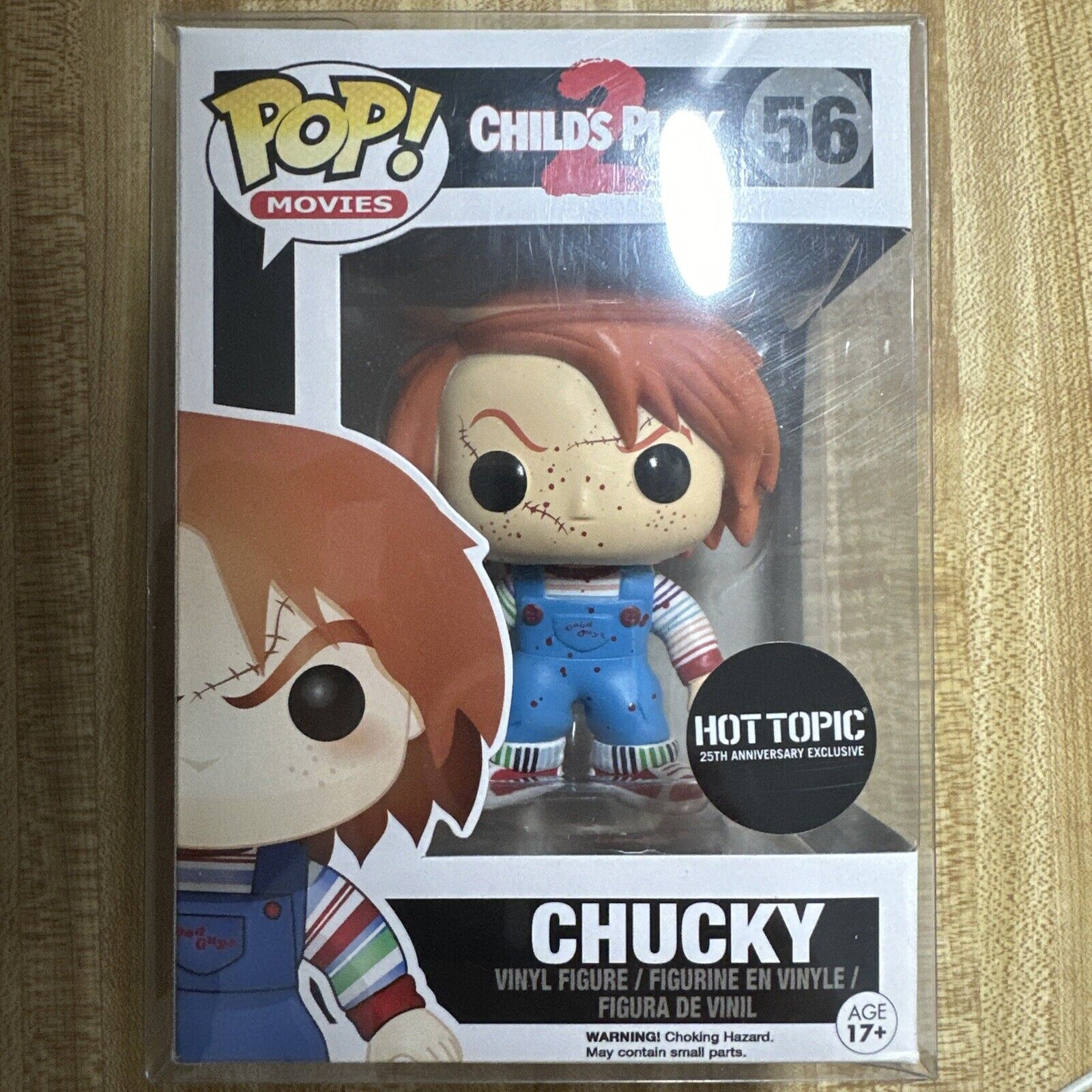 FUNKO POP 2014 MOVIES CHILD'S PLAY 2 CHUCKY #56 BLOODY HOT TOPIC - Pop Protector