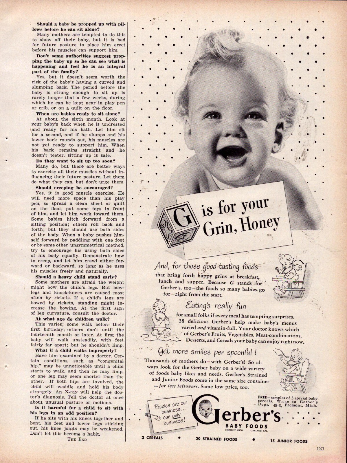 1948 Gerber's Baby Food Print Ad Wall Art 1948 Gerber's Baby Food Print Ad Wall Art