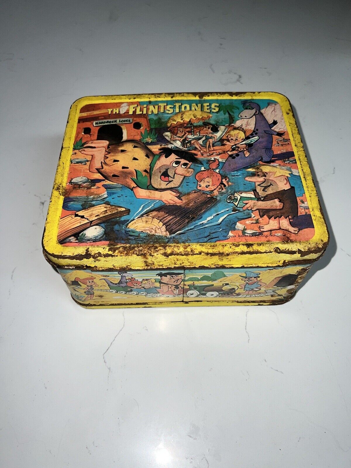 Extremely Rare - 1964 Vintage - Flintstones - Lunchbox - Hanna Barbera - Nash 