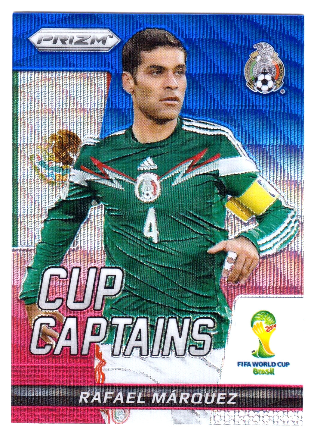 2014 Panini Prizm World Cup Rafael Marquez Cup Captains Blue White Red Wave #24