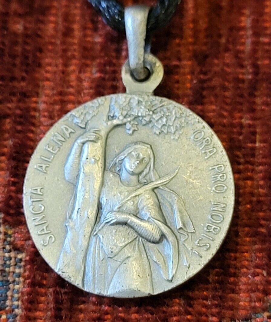 St. Alena Vintage & New Sterling Medal Catholic France Patron Of Eye Troubles