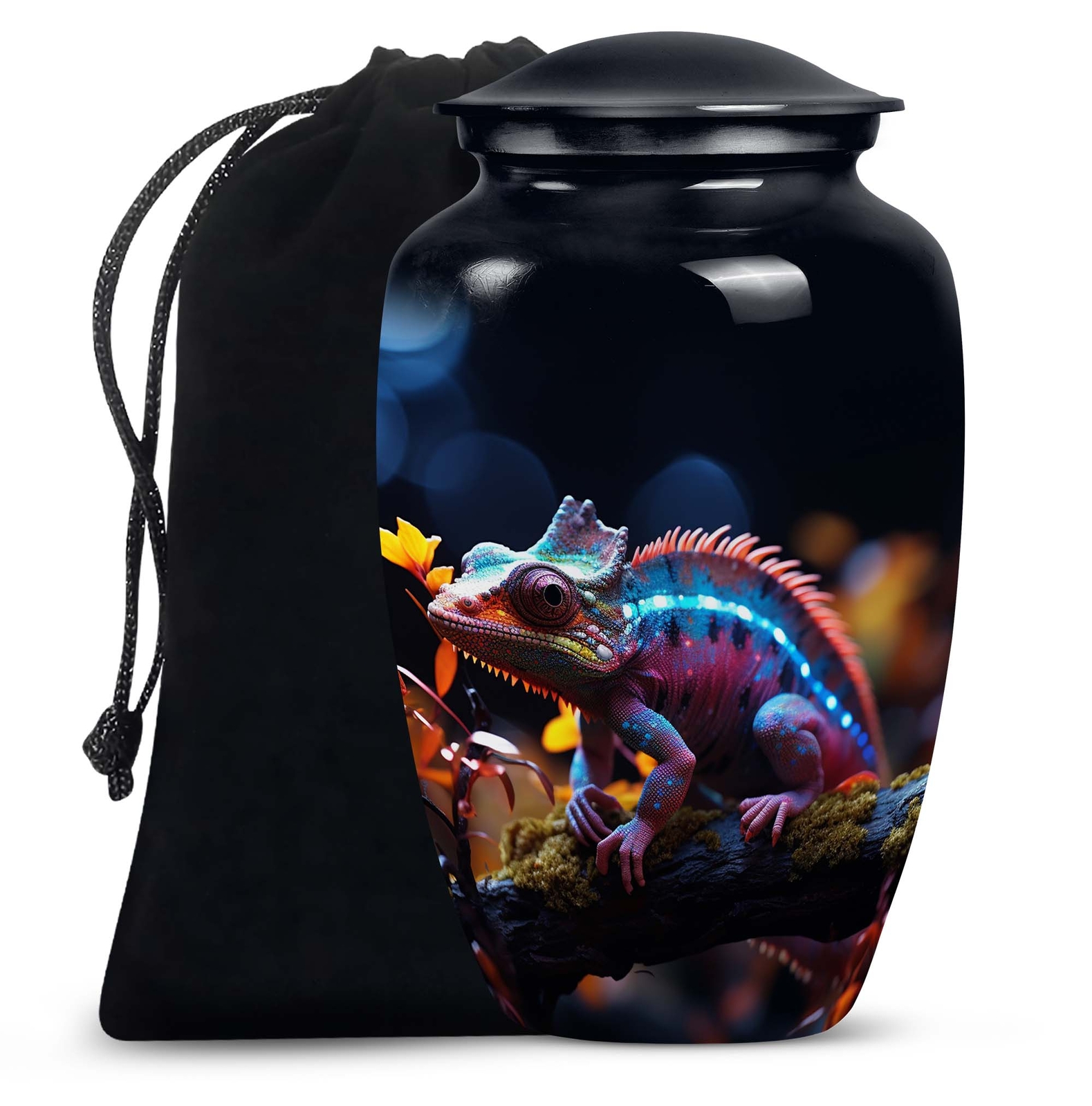 Chameleon Urn Ashes Women Unique Large Adult Female Elegant Keepsake Women's Mem