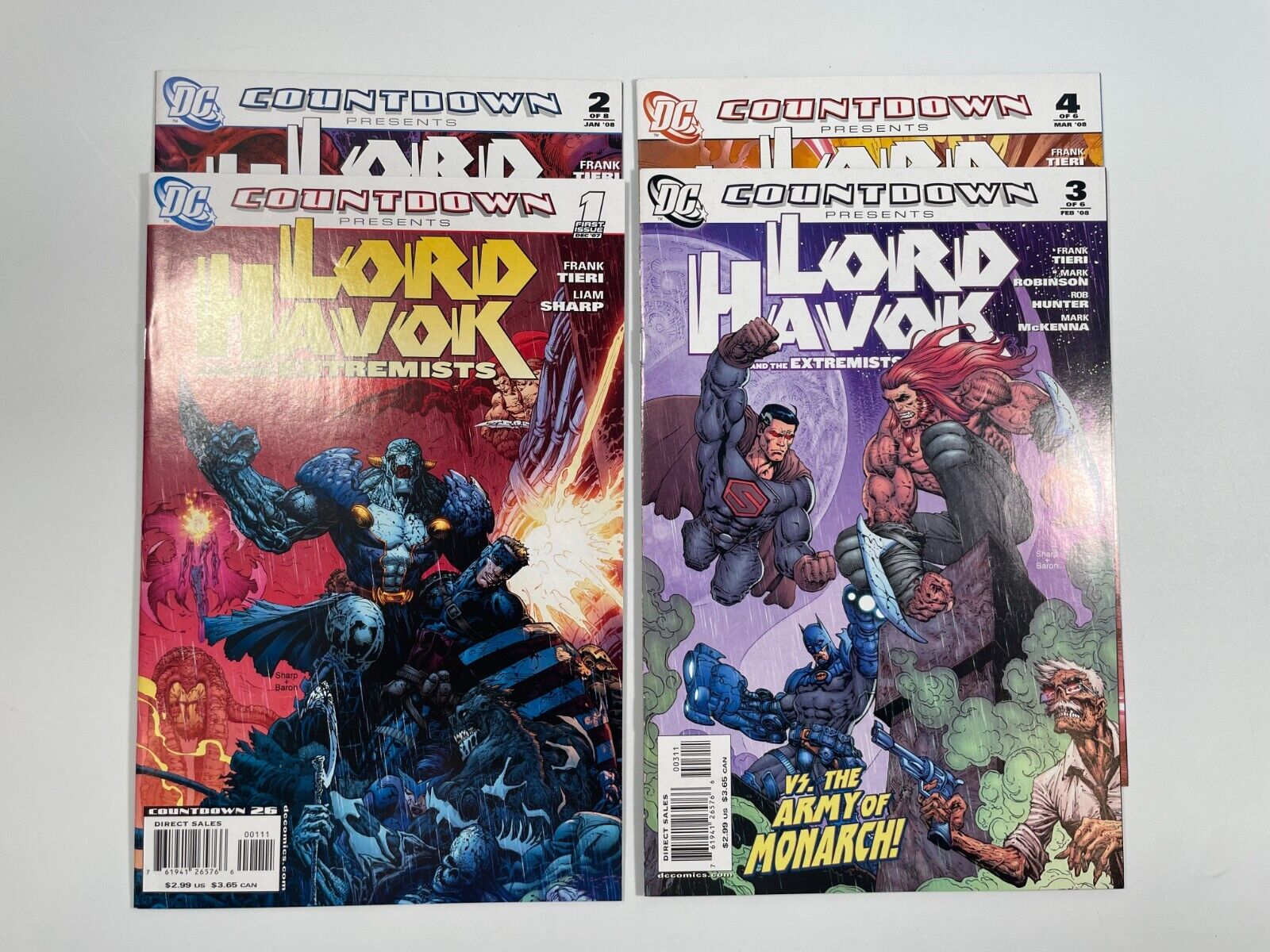 Countdown Presents: Lord Havok & the Extremists #1, 2, 3, 4 - 2007 - Lot of 4