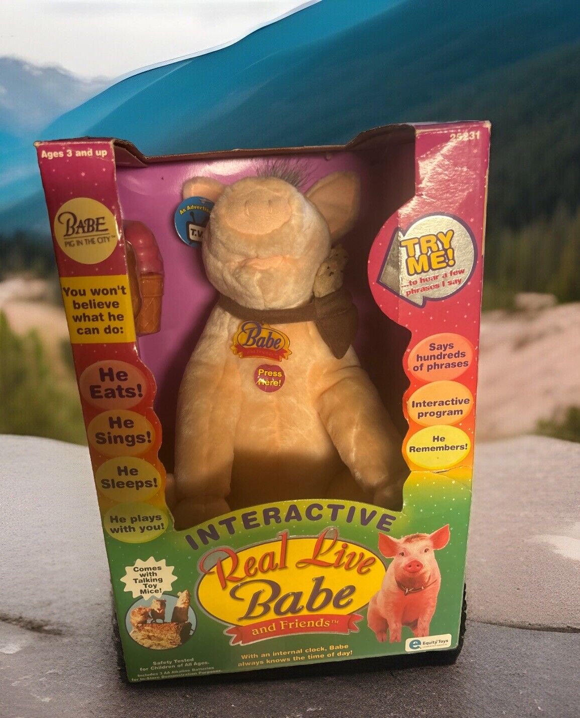 VINTAGE INTERACTIVE REAL LIVE PLUSH BABE AND FRIENDS PIG IN THE CITY 1998