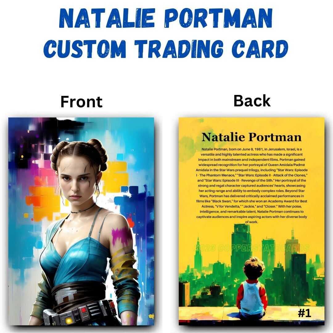 Natalie Portman Sketch Card Print - Exclusive Art Trading Card #1 PR500